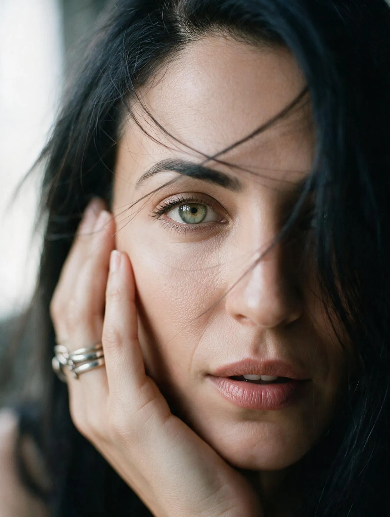 Analog Editorial Extreme Close-Up Portrait with Leica Portra