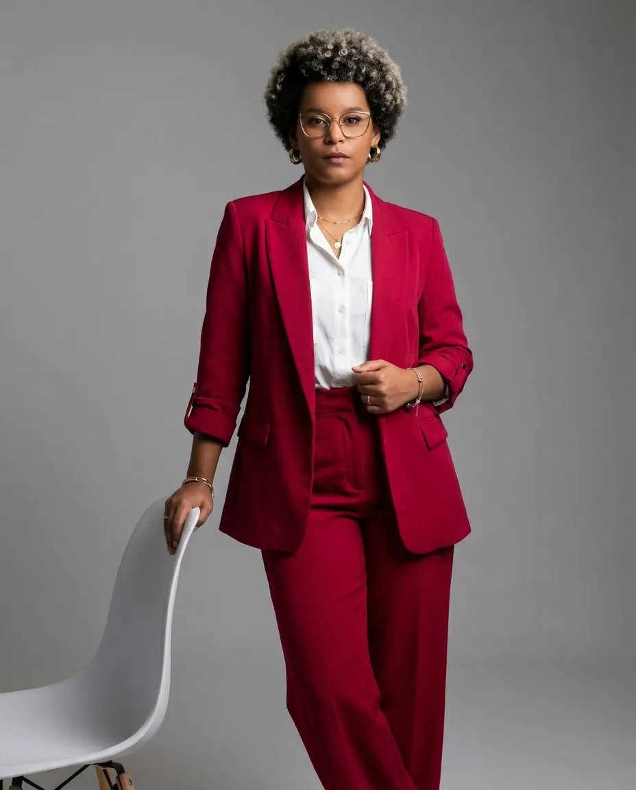 Executive Editorial Full-Body Portrait, Cinematic Studio Photography - Imagem 1