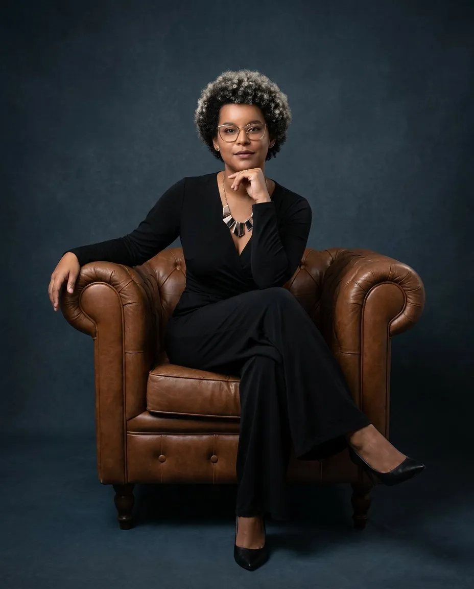 Cinematic Executive Portrait in Luxury Studio Lighting