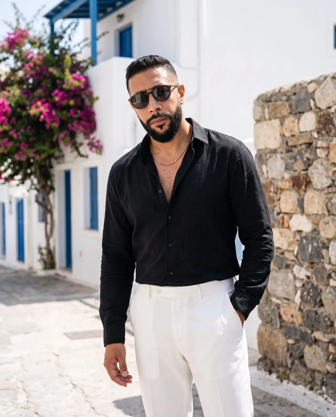 Mediterranean Outdoor Lifestyle Portrait, Ultra-Realistic