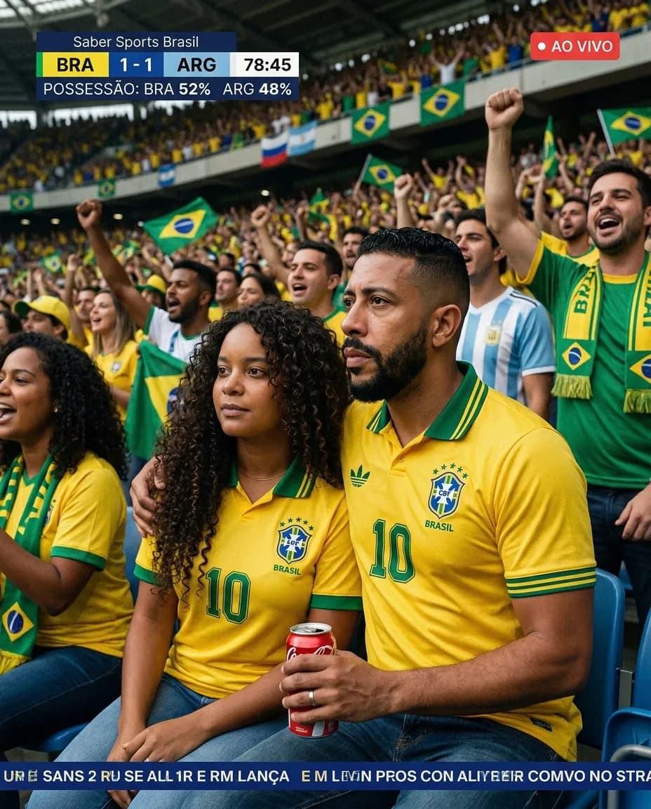 Live Sports Broadcast Couple — Retro Football Realism