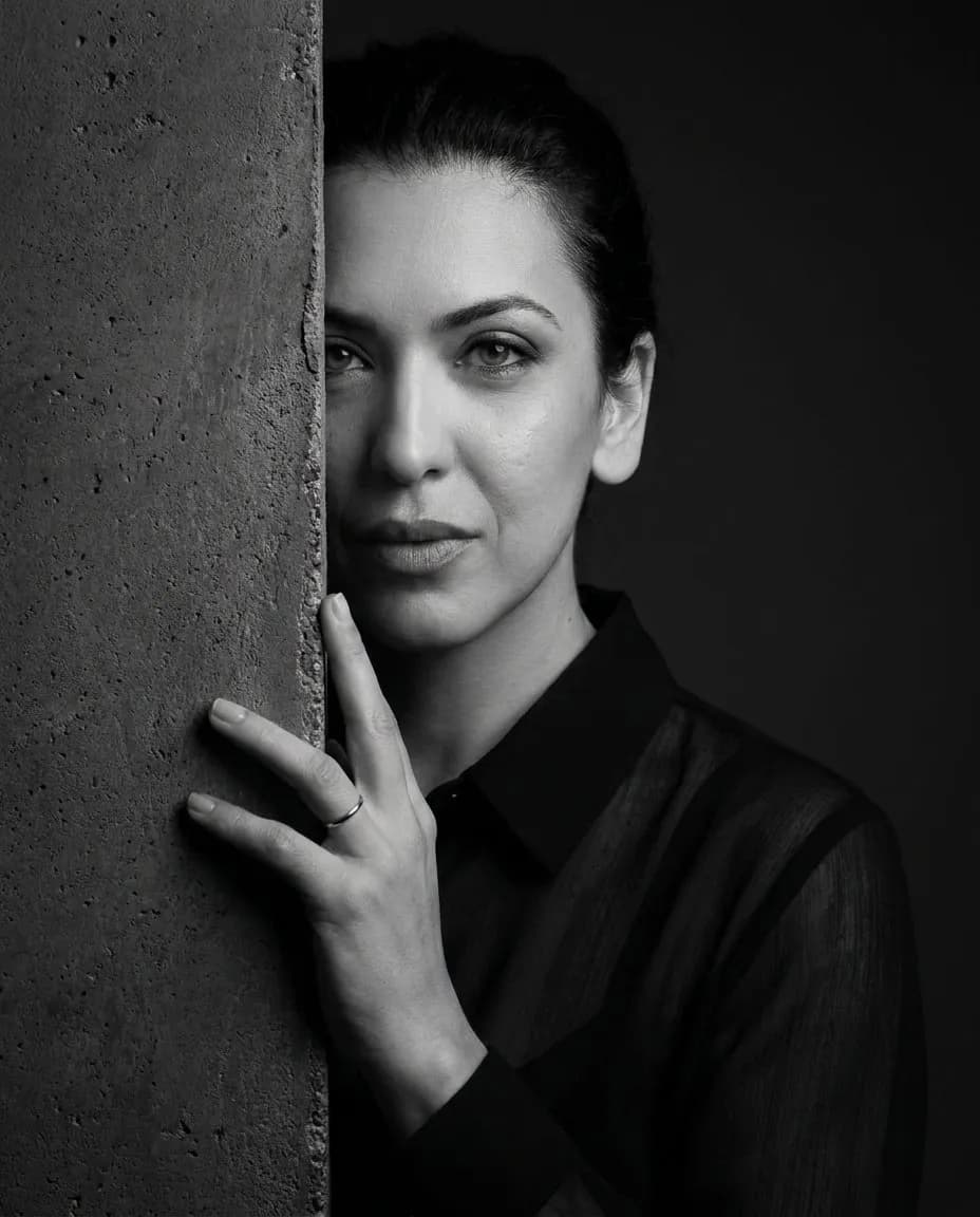 Ultra-Realistic Monochrome Studio Portrait for Luxury Editorial