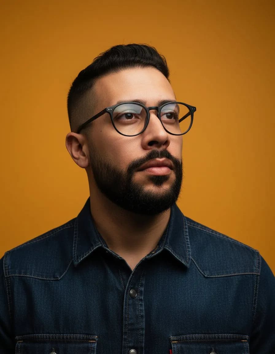 Cinematic Hyper-Realistic Editorial Close-Up Portrait