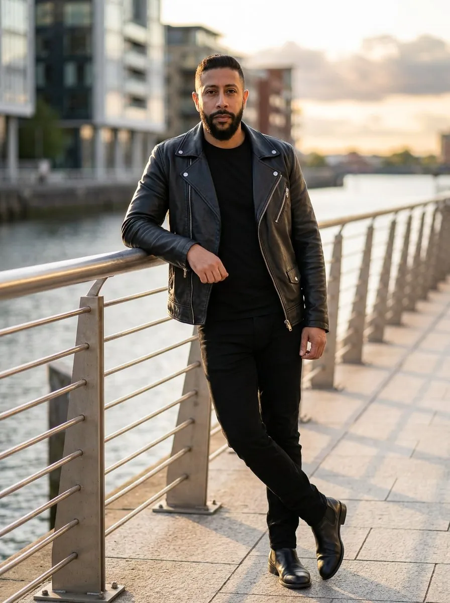 Cinematic Golden-Hour Urban Fashion Portrait Photography