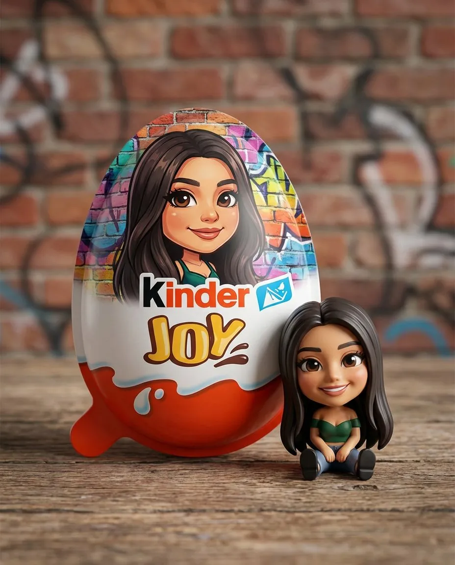 Hyper-Realistic Product Photography of Chibi Surprise Egg