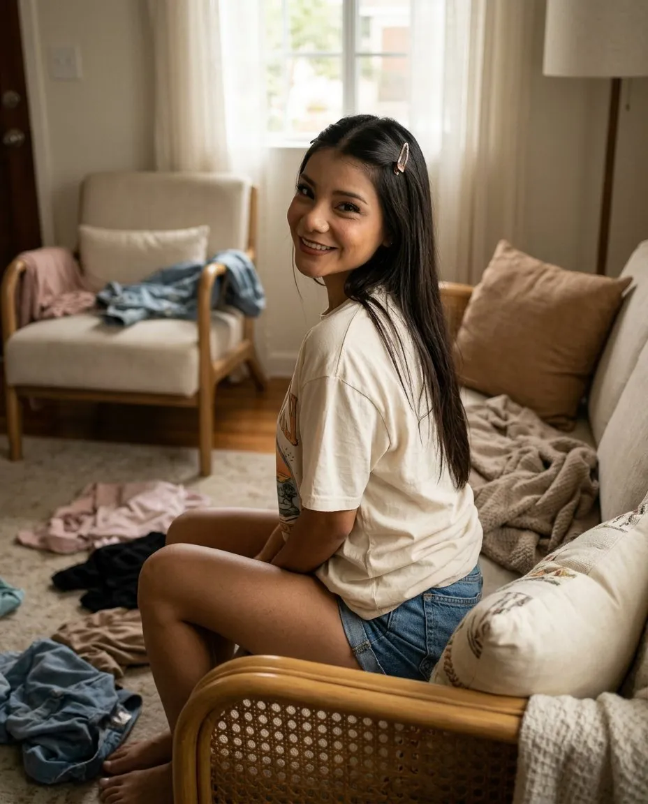 Candid Cozy Indoor Casual Portrait Photography - Imagem 1