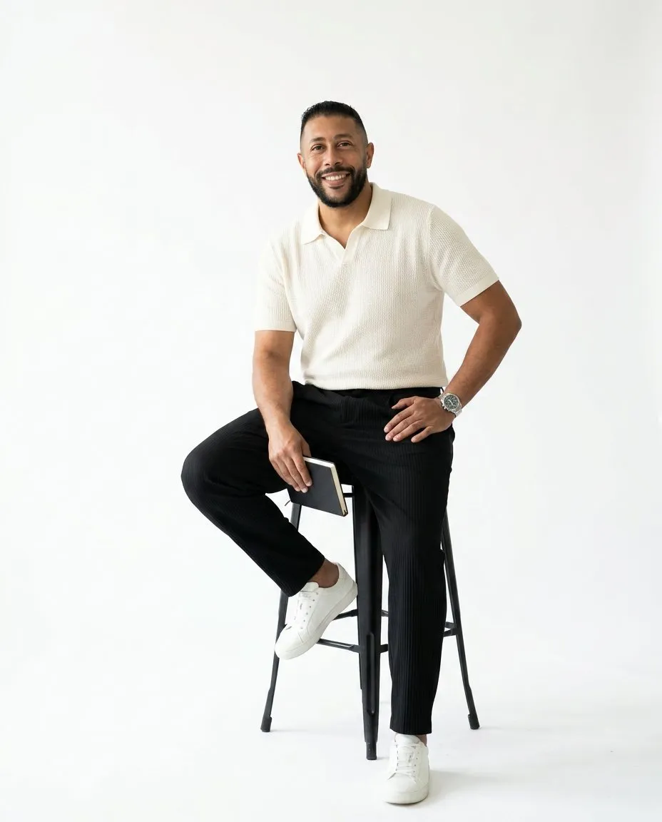 Minimalist Full-Body Editorial Portrait, Scandinavian Luxury Branding