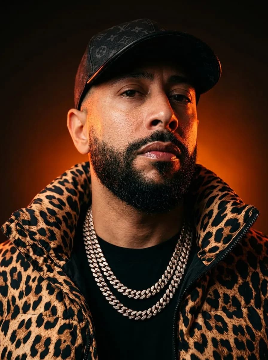 Cinematic Luxury Streetwear Editorial Portrait Close-Up