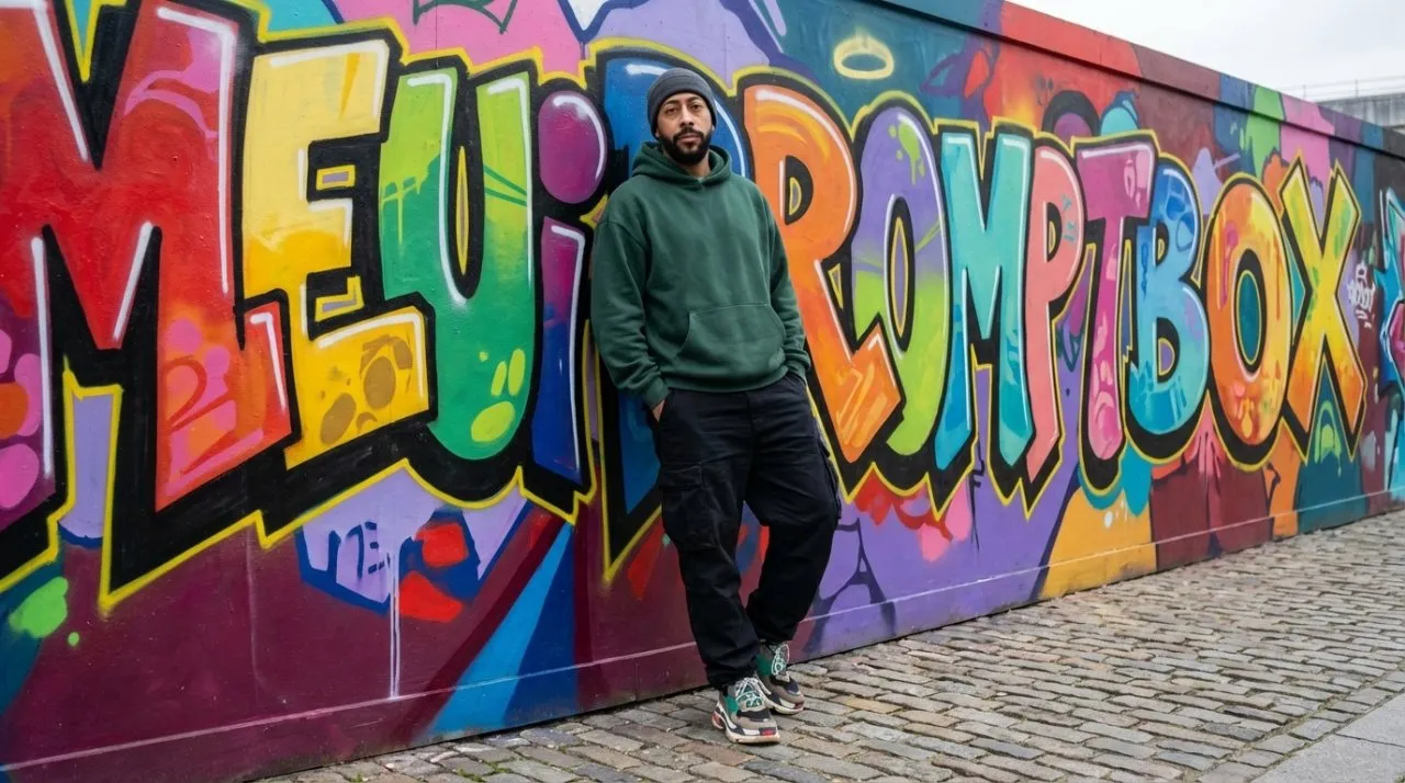 Urban Fashion Editorial Portrait in Streetwear, Photorealistic - Imagem 1