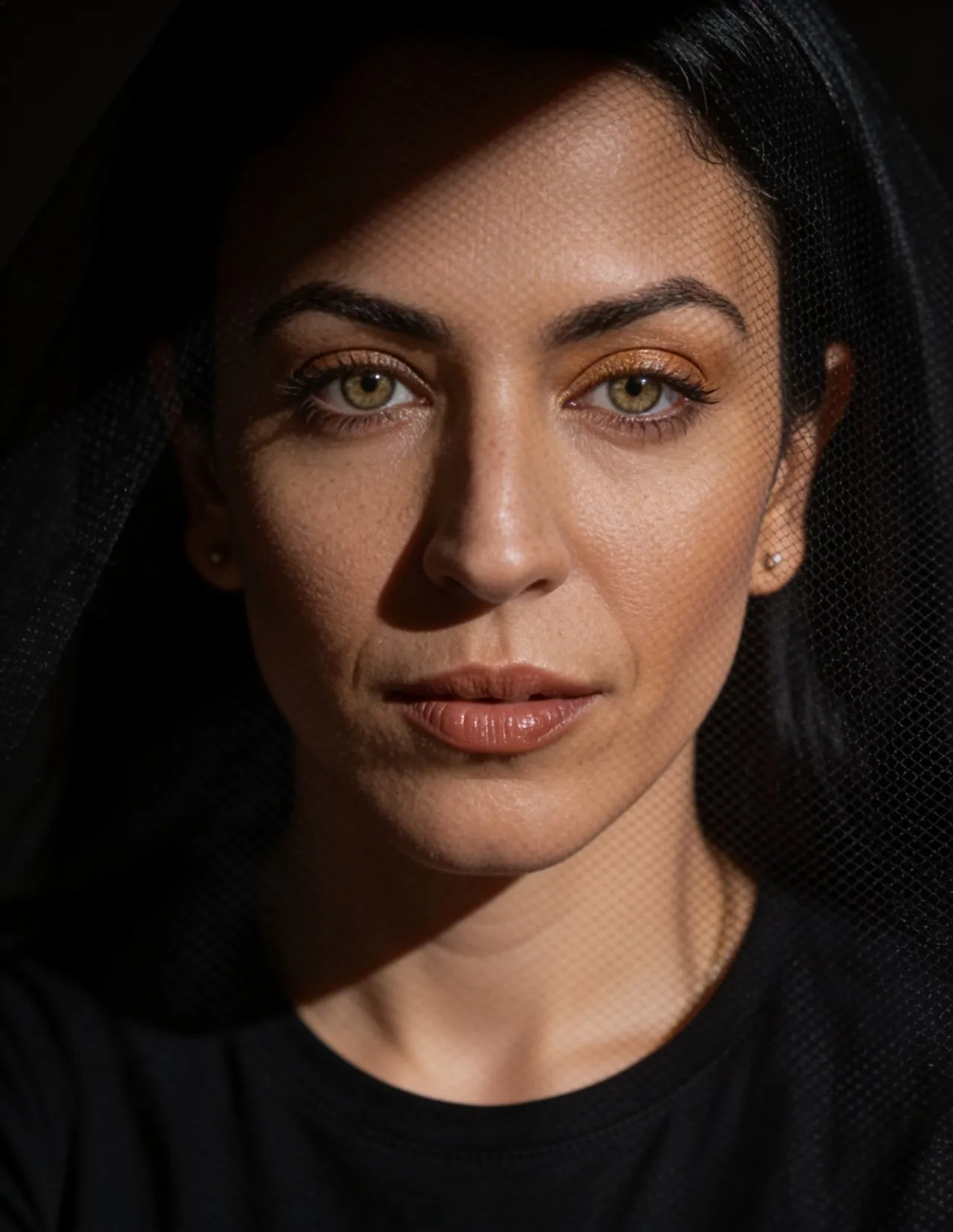 Cinematic Veiled Beauty Portrait - Hyperrealistic Editorial Close-Up