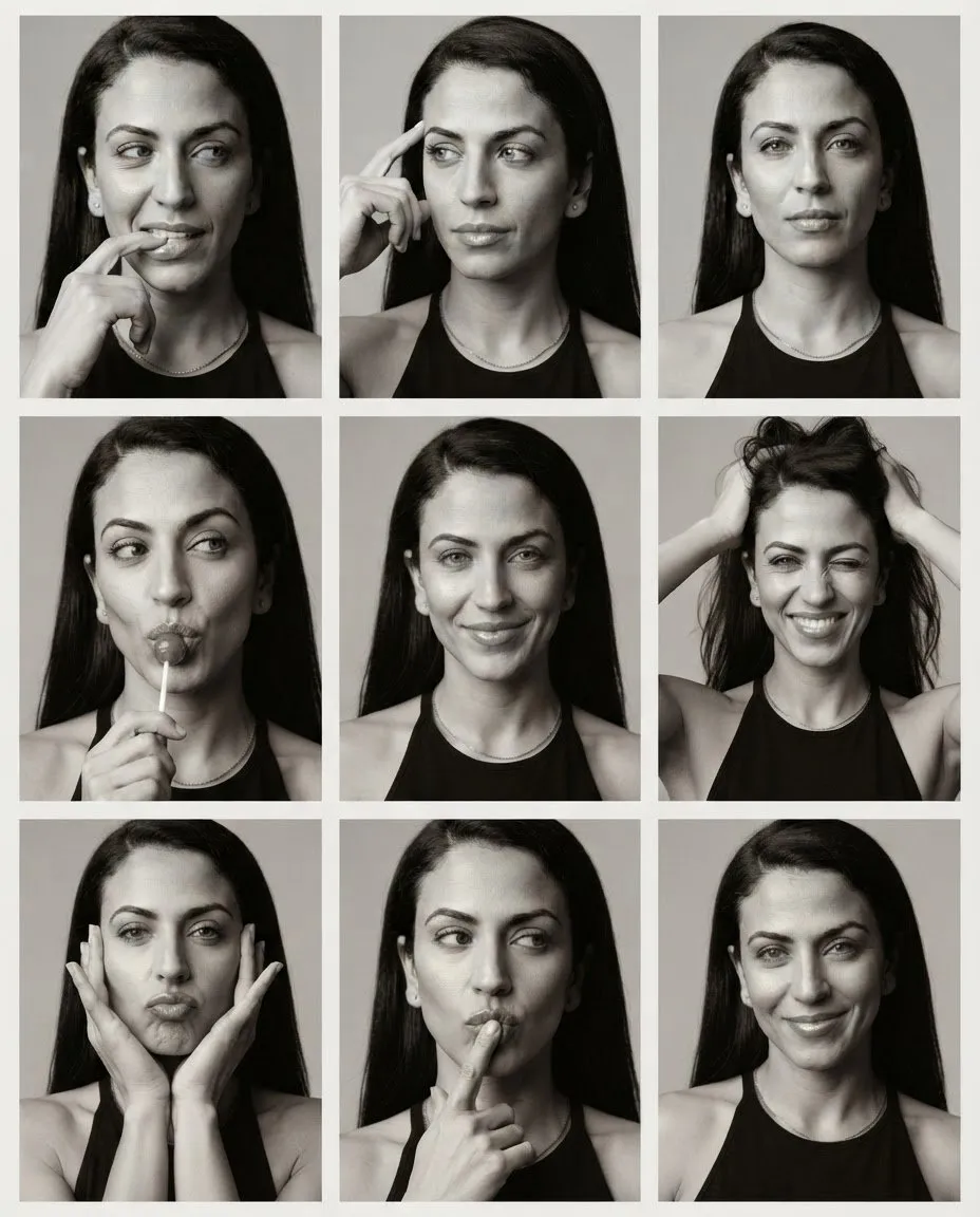 Monochrome 3x3 Editorial Beauty Comp Card Photography