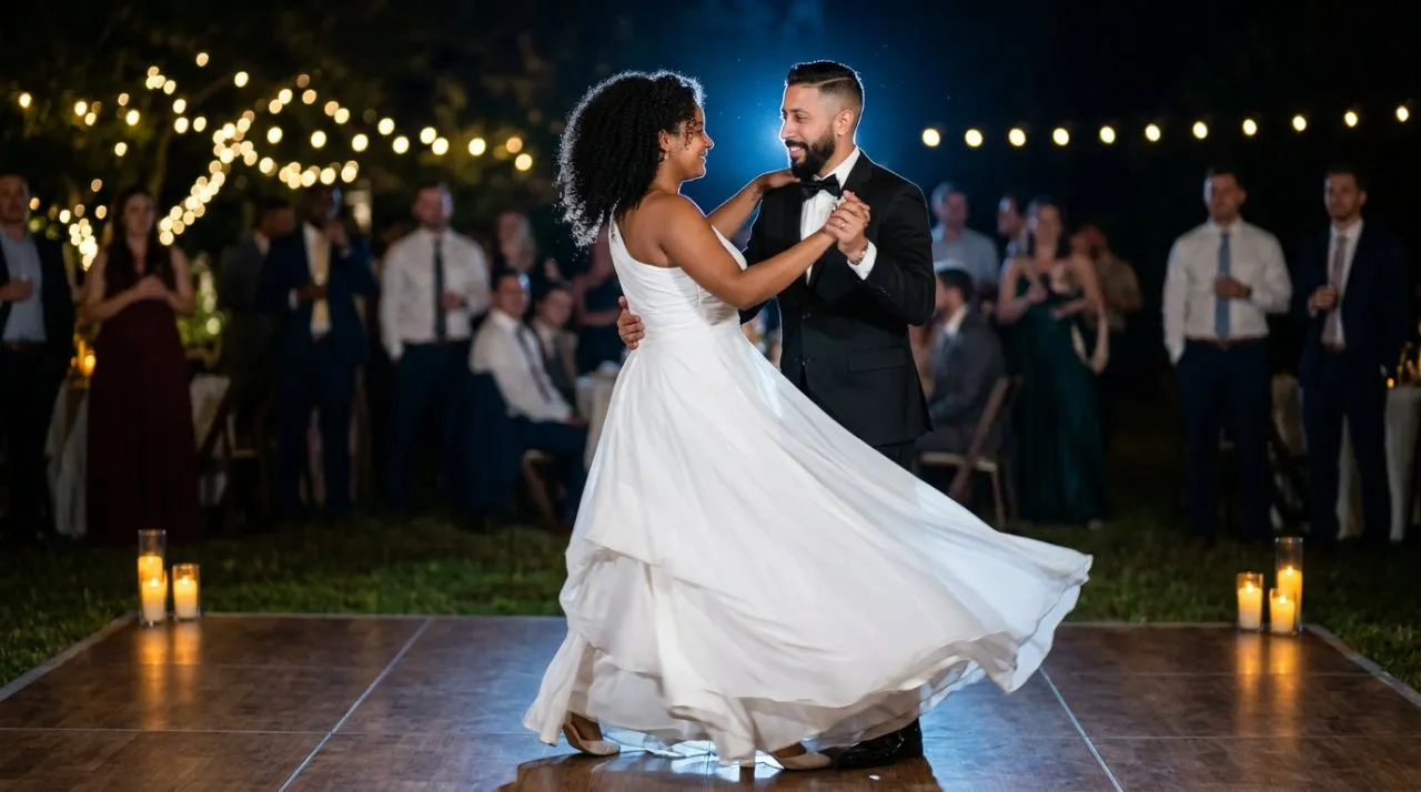 Moonlight Wedding Dance Portrait