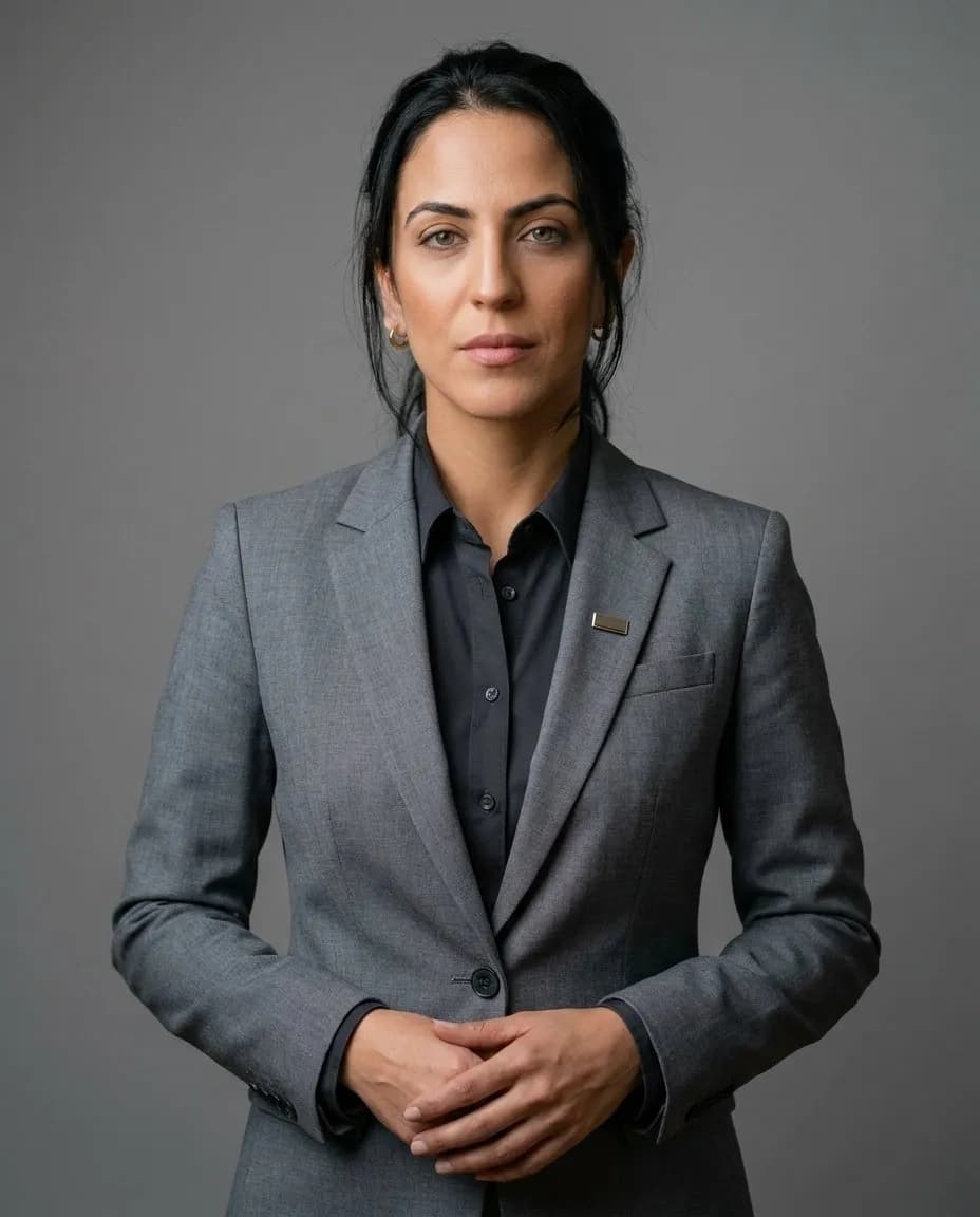 Professional Formal Corporate Portrait with Neutral Studio Lighting