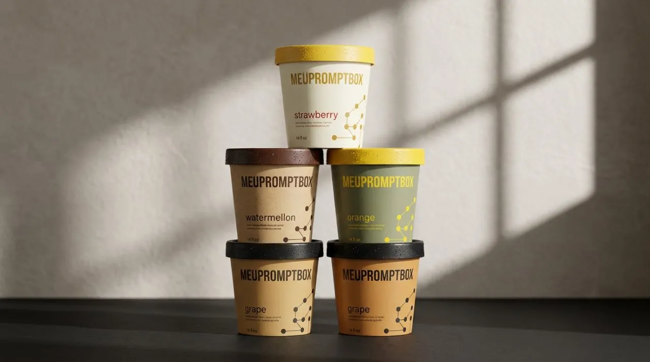 Editorial Product Photography - Premium Ice Cream Pint Packaging